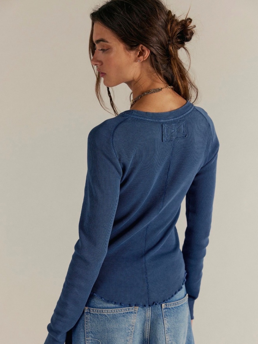 We The Free easy does it long sleeve waffle knit - Picture 5 of 5